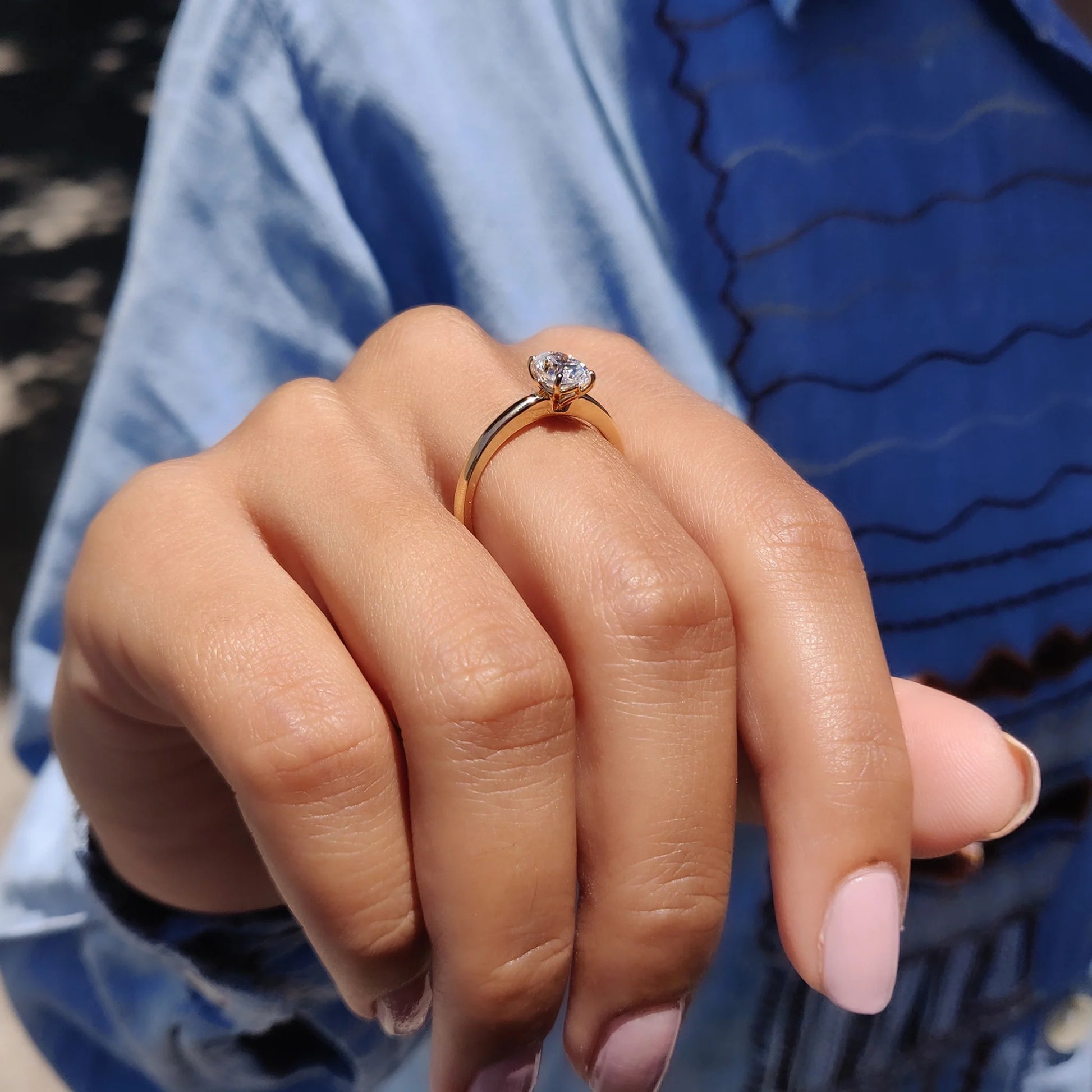 Oval Cut Ring In Solitaire Style