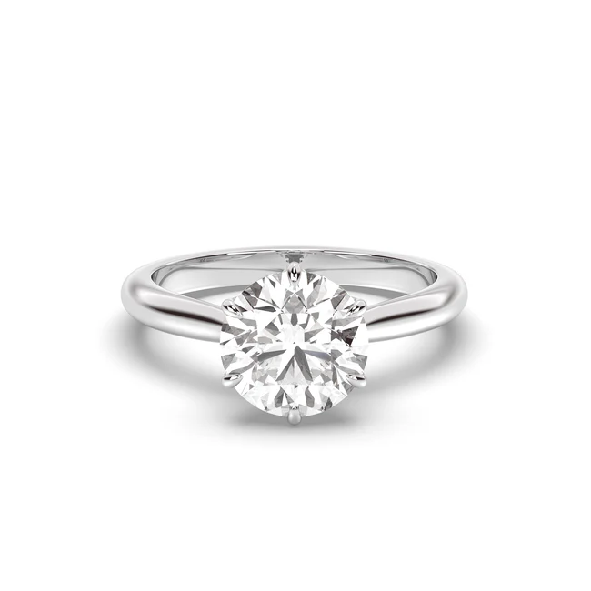 Round  Simple Lily Engagement