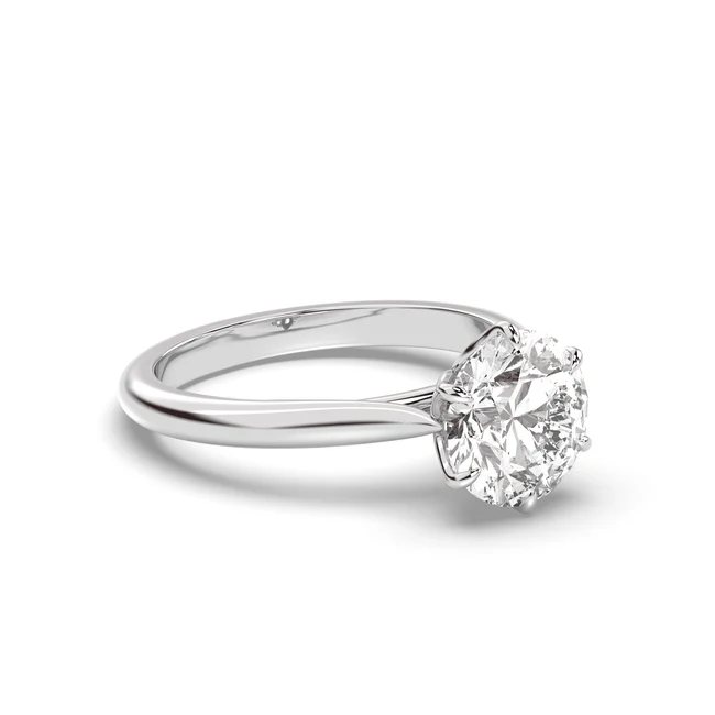 Round  Simple Lily Engagement