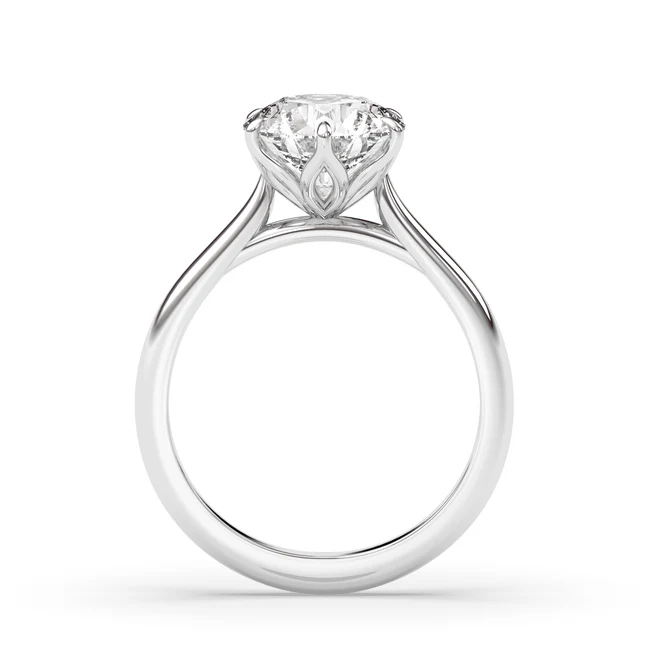 Round  Simple Lily Engagement