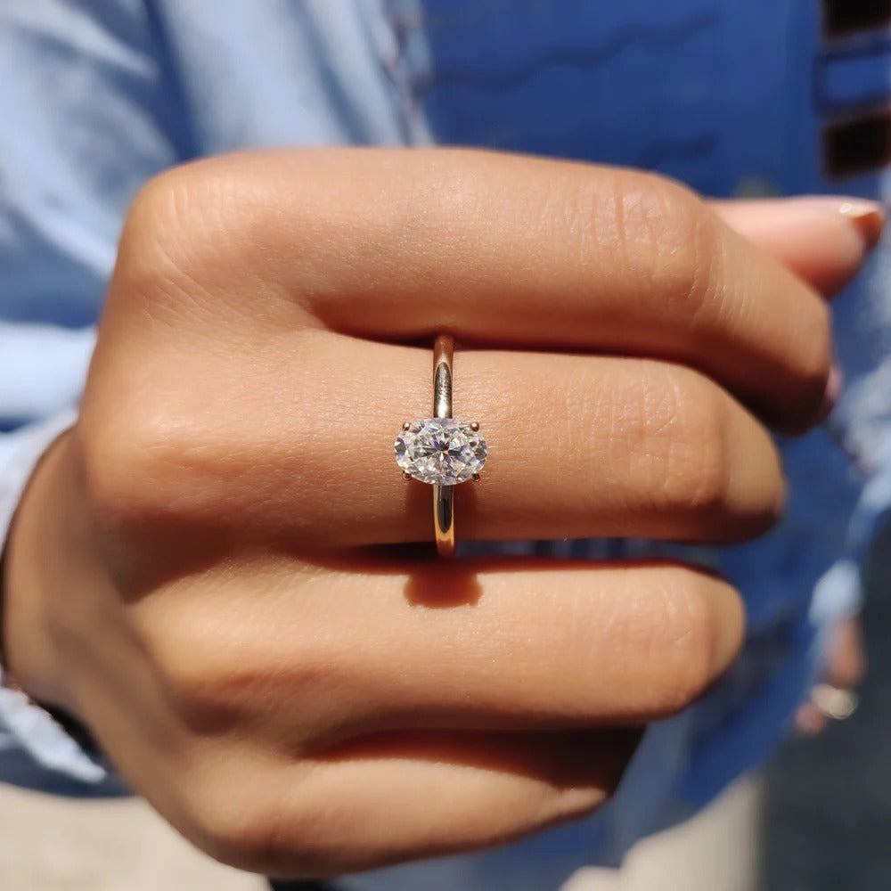 Oval Cut Ring In Solitaire Style