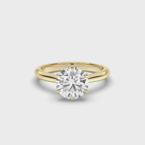 Round  Simple Lily Engagement