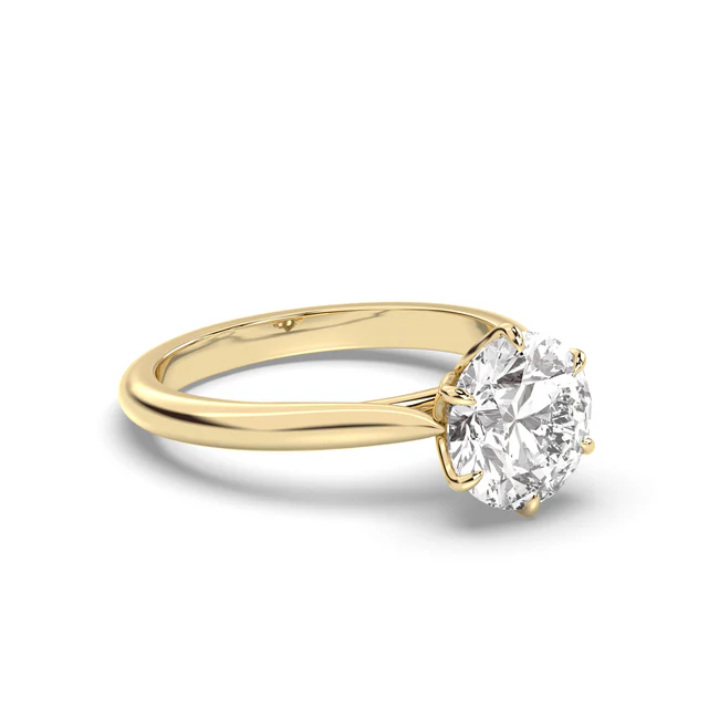 Round  Simple Lily Engagement
