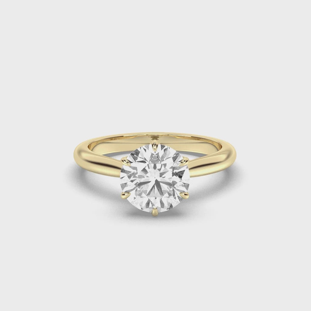Round  Simple Lily Engagement